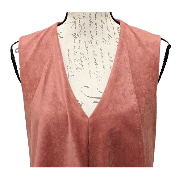 bcbgMaxAzria XS Lagenlook Dress Latte Suede Like Fabric Asymmetrical Layers - Picture 6 of 12